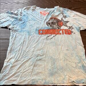connected apparel Men's Blue Graphic Tee